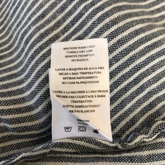 Rails August Bow Tie Dress in August Blue Chambray Pinstripe NWT size Large - Picture 12 of 14